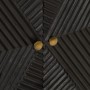 Aparador de hierro y madera maciza de mango negro 55x30x76 cm