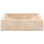 Lavabo de mármol crema con brillo 45x30x12 cm