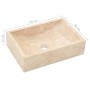 Cremefarbenes Marmorwaschbecken mit Glanz 45x30x12 cm von vidaXL, Sinkt - Ref: Foro24-142773, Preis: 147,79 €, Rabatt: %
