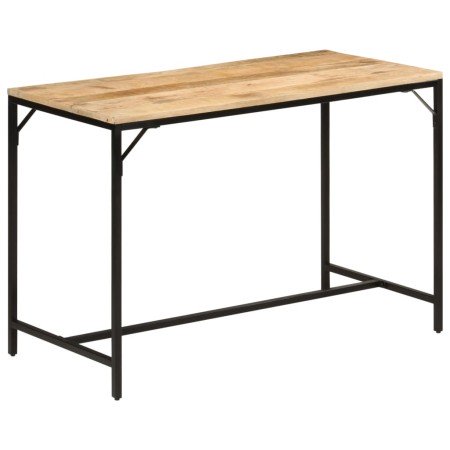 Mesa de comedor madera maciza mango rugosa y hierro 110x30x75cm en Mesas de cocina y de comedor | Comprar online en Foro24