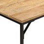 Mesa de comedor madera maciza mango rugosa y hierro 110x30x75cm en Mesas de cocina y de comedor | Comprar online en Foro24