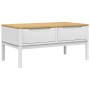 Mesa de centro FLORO madera maciza de pino blanco 99x55,5x45 cm