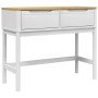 Mesa consola FLORO madera maciza de pino blanco 89,5x36,5x73 cm