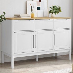Aparador FLORO madera maciza de pino blanco 114x43x74 cm Aparador FLORO madera maciza de pino blanco 114x43x74 cm