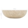 Sink 40x12 cm cream-colored marble by vidaXL, Sinks - Ref: Foro24-142775, Price: 125,68 €, Discount: %