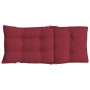 Cojines de silla con respaldo alto 2 uds tela Oxford rojo tinto