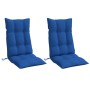 Cojines de silla respaldo alto 2 uds tela Oxford azul klein