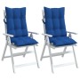 Cojines de silla respaldo alto 2 uds tela Oxford azul klein