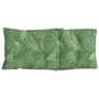 Cojines silla respaldo alto 2 uds tela Oxford estampado hojas