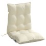 Cojines para silla con respaldo bajo 4 uds tela Oxford crema