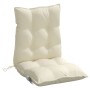 Cojines para silla con respaldo bajo 6 uds tela Oxford crema