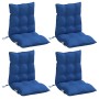 Cojines para silla respaldo bajo 4 uds tela Oxford azul real