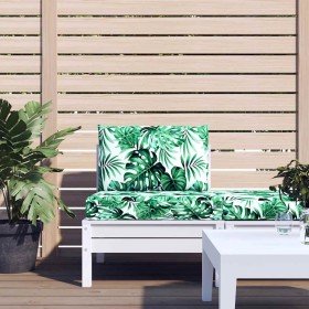 Cojines para palets 2 unidades tela estampado de hojas Cojines para palets 2 unidades tela estampado de hojas