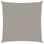 Toldo de vela cuadrado HDPE gris claro 160 g/m² 3,6x3,6 m