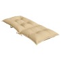 Cojines silla respaldo alto 6 uds tela beige melange 120x50x7cm
