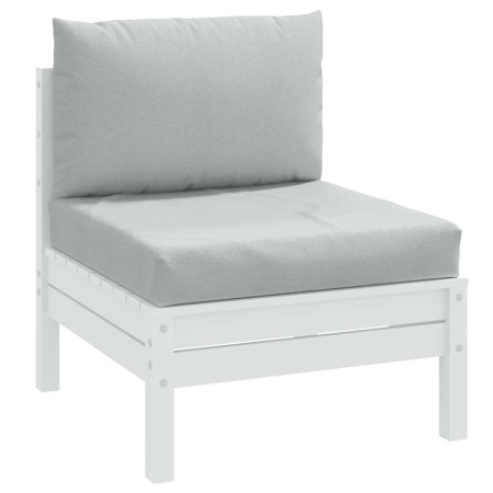 Cojines para sofá de palets 2 uds tela gris claro melange