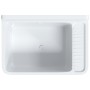 Fregadero utilitario de pared resina blanco 60x40x28 cm