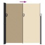 Toldo lateral retráctil beige 220x300 cm