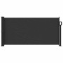 Toldo lateral retráctil negro 100x500 cm
