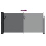 Toldo lateral retráctil negro 100x500 cm