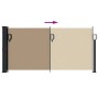 Toldo lateral retráctil gris taupe 100x500 cm