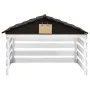 Black and white robotic lawnmower shed 78x74x54 cm fir by vidaXL, Lawn Mower Covers - Ref: Foro24-315300, Price: 90,53 €, Dis...
