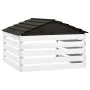 Black and white robotic lawnmower shed 78x74x54 cm fir by vidaXL, Lawn Mower Covers - Ref: Foro24-315300, Price: 90,53 €, Dis...