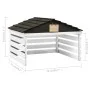 Black and white robotic lawnmower shed 78x74x54 cm fir by vidaXL, Lawn Mower Covers - Ref: Foro24-315300, Price: 90,53 €, Dis...