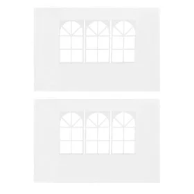 Partyzelt-Seitenwände mit Fenster 2 Stück PE weiß von vidaXL, Zelte und Pavillons - Ref: Foro24-45113, Preis: 22,20 €, Rabatt: %