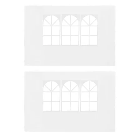 Party tent side walls with window 2pcs PE white by vidaXL, Tents and gazebos - Ref: Foro24-45113, Price: 22,20 €, Discount: %