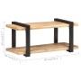 Massiver TV-Schrank aus rauem Mangoholz, 90 x 40 x 40 cm von vidaXL, TV-Möbel - Ref: Foro24-320493, Preis: 128,85 €, Rabatt: %