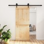 Schiebetür mit Beschlägen aus massivem Kiefernholz, 85 x 210 cm von vidaXL, Türen - Ref: Foro24-3203232, Preis: 157,49 €, Rab...