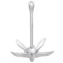 Folding anchor with silver malleable iron rope 4 kg by vidaXL, Anchors - Ref: Foro24-94276, Price: 56,77 €, Discount: %