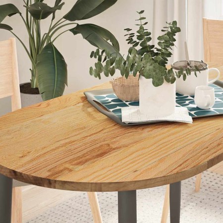 Tablero de mesa ovalado madera maciza de roble 120x60x2 cm en Tableros para mesas | Comprar online en Foro24