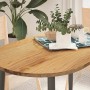 Tablero de mesa ovalado madera maciza de roble 120x60x2 cm en Tableros para mesas | Comprar online en Foro24