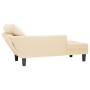 Chaise longue con cojín de tela de pana crema