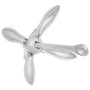 Ancla plegable con cuerda hierro maleable plateado 6 kg de vidaXL, Anclas - Ref: Foro24-94277, Precio: 63,59 €, Descuento: %