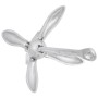 Ancla plegable con cuerda hierro maleable plateado 8 kg de vidaXL, Anclas - Ref: Foro24-94278, Precio: 73,10 €, Descuento: %