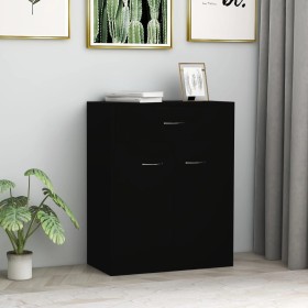 Aparador de madera contrachapada negro 60x30x75 cm de vidaXL, Aparadores - Ref: Foro24-800712, Precio: 63,34 €, Descuento: %