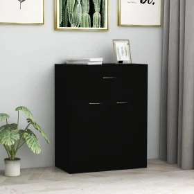 Schwarzes Sperrholz-Sideboard 60x30x75 cm von vidaXL, Sideboards - Ref: Foro24-800712, Preis: 62,46 €, Rabatt: %
