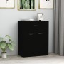 Aparador de madera contrachapada negro 60x30x75 cm de vidaXL, Aparadores - Ref: Foro24-800712, Precio: 63,27 €, Descuento: %