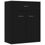 Aparador de madera contrachapada negro 60x30x75 cm de vidaXL, Aparadores - Ref: Foro24-800712, Precio: 63,27 €, Descuento: %