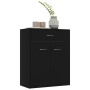 Aparador de madera contrachapada negro 60x30x75 cm de vidaXL, Aparadores - Ref: Foro24-800712, Precio: 63,27 €, Descuento: %