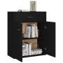 Aparador de madera contrachapada negro 60x30x75 cm de vidaXL, Aparadores - Ref: Foro24-800712, Precio: 63,27 €, Descuento: %