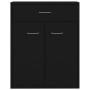 Aparador de madera contrachapada negro 60x30x75 cm de vidaXL, Aparadores - Ref: Foro24-800712, Precio: 63,27 €, Descuento: %