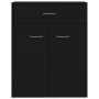 Schwarzes Sperrholz-Sideboard 60x30x75 cm von vidaXL, Sideboards - Ref: Foro24-800712, Preis: 63,34 €, Rabatt: %