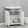 Weißer Badezimmerschrank aus Sperrholz, 60 x 33 x 61 cm von vidaXL, Badezimmermöbel - Ref: Foro24-802570, Preis: 48,88 €, Rab...