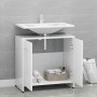 Weißer Badezimmerschrank aus Sperrholz, 60 x 33 x 61 cm von vidaXL, Badezimmermöbel - Ref: Foro24-802570, Preis: 50,06 €, Rab...