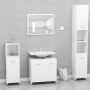 Weißer Badezimmerschrank aus Sperrholz, 60 x 33 x 61 cm von vidaXL, Badezimmermöbel - Ref: Foro24-802570, Preis: 48,91 €, Rab...