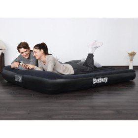 Bestway Colchón hinchable Tritech 2 personas negro 203x152x30 cm